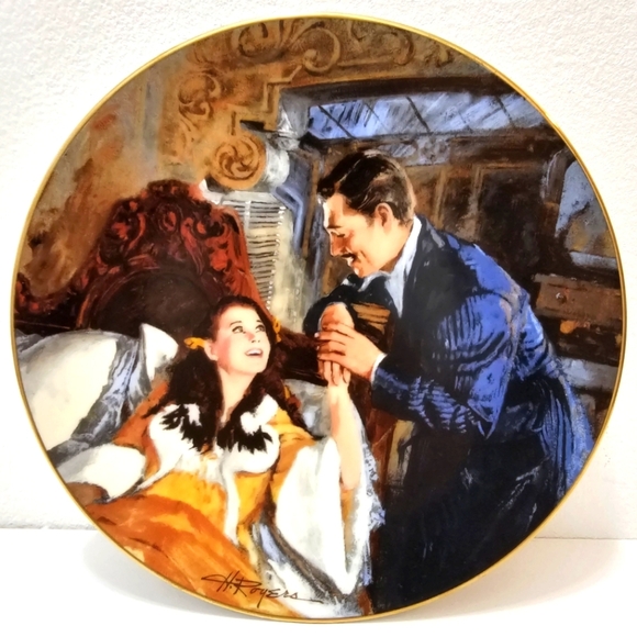 Gone with the Wind "Scarlett & Rhett's Honeymoon" 1990 Plate #2768D - Picture 8 of 9